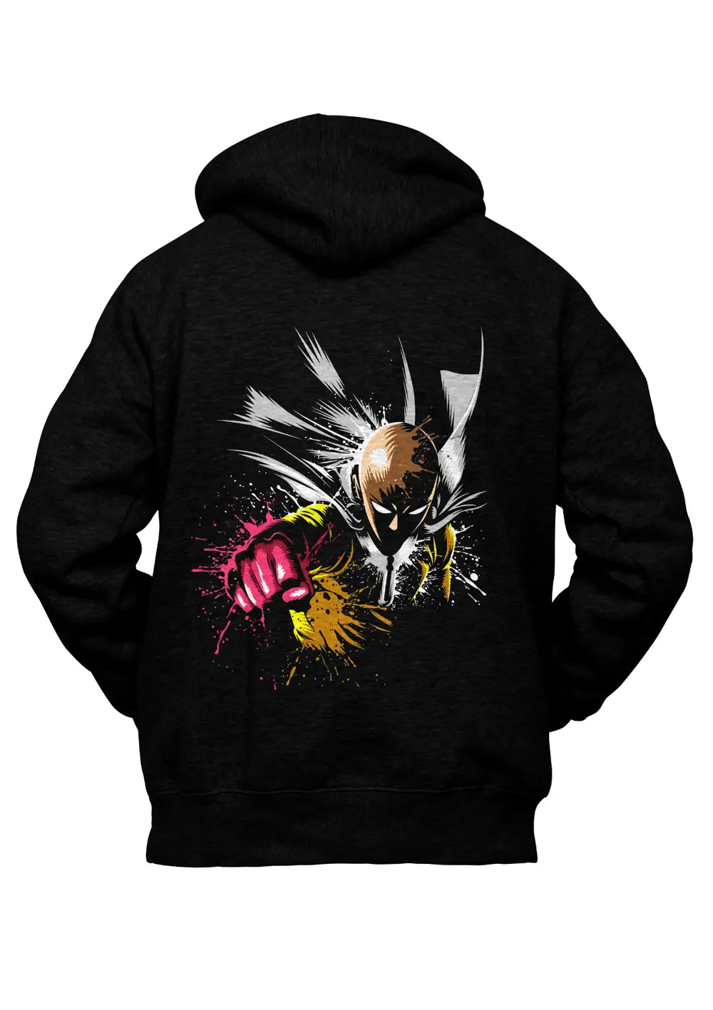 Felpa con Cappuccio Retro One Punch Man Saitama Anime-0