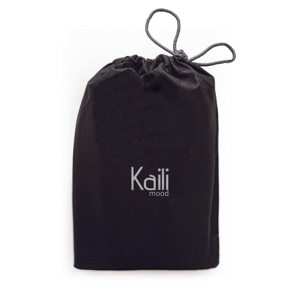 K2006DF | Travel Duffel Bag in 100% Cotton Canvas / Genuine Full-Grain Leather, Naked - Color: Blue, Zip Closure. Dimensions: 45 x 25 x 28 cm - Packaging: Non-woven Bag-4