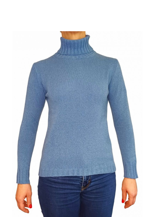 Maglia Donna Collo Alto Cashmere Rigenerato-5