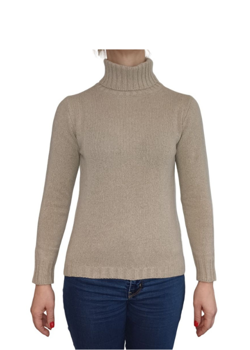 Maglia Donna Collo Alto Cashmere Rigenerato-7