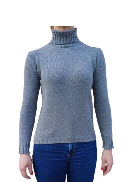 Maglia Donna Collo Alto Cashmere Rigenerato-11